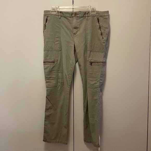 PURE DKNY Y2K zipper Jeans cargo‎ style size 10 - Picture 1 of 9